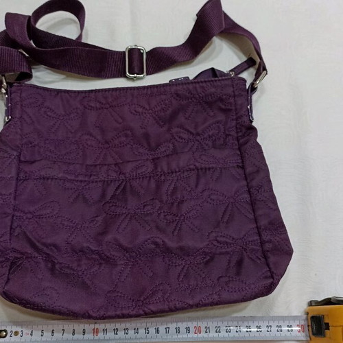 Carpisa fabric women's bag used, crossbody, eggplant color