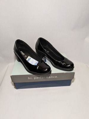 Imac Leather Black Pumps New, Size 39, Made in Italy