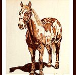  Άλογο - Πίνακας Πυρογραφίας