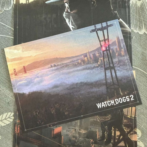 Watch Dogs 2 Collector's Edition Lithographs like new, official map