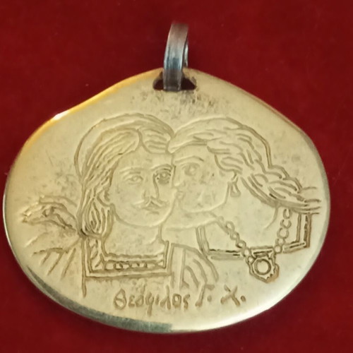 Theofilos Chatzimichalis K18 925 silver-gold collectible pendant charm