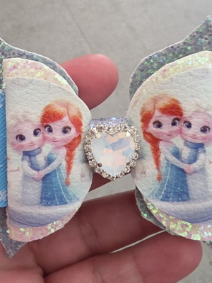 Hairbows new, white and blue