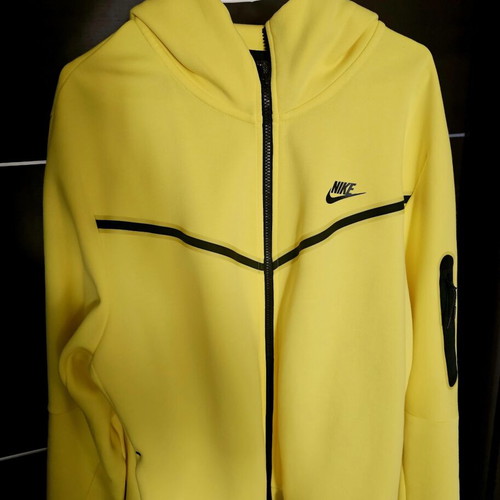 Nike Tech Fleece hoodie yellow strike black size XL like new
