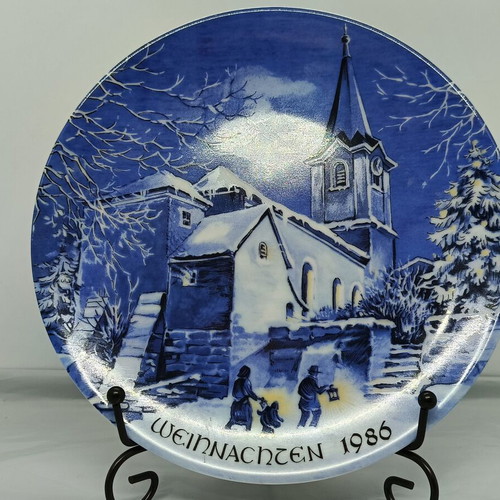 German Christmas wall plate 1986 used