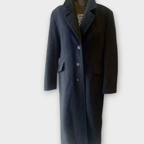Maxi wool and cashmere women's coat like new, size L, black
