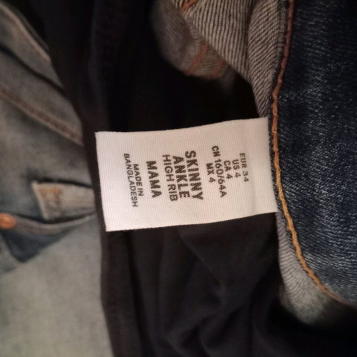 Maternity denim jeans and nursing shirt used, blue, size S