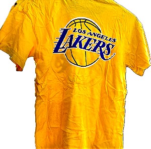 Παιδική αθλητική μπλούζα LA Lakers Παιδικό  Sport T-shirt Λεικερς σε κίτρινο & μωβ χρωμα, Καινούρια βαμβακερή μπλούζα