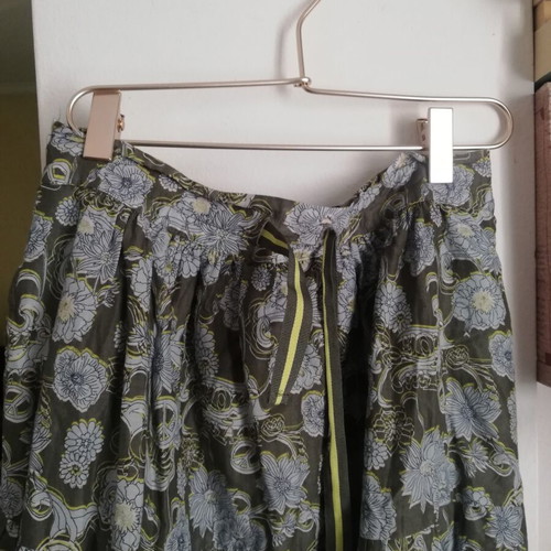 Lieblingsstuck green floral skirt used, cotton with pockets