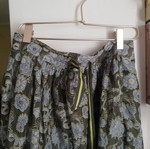 Lieblingsstuck green floral skirt used, cotton with pockets