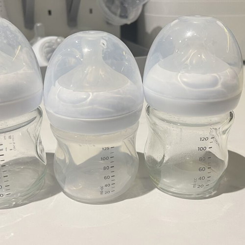 Philips glass baby bottles Natural Response with silicone nipple, like new, 120ml