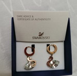 Swarovski earrings with crystal swan