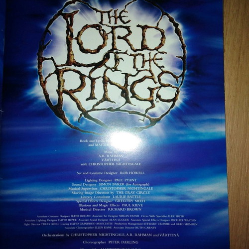 Lord of the Rings theatrical presentation used