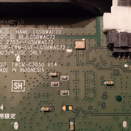 LG RF wifi module used LGSBWAC72 for LG49'' 49SJ810V