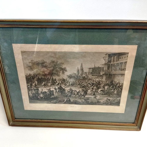 Tournoi Turc Αυθεντική γκραβούρα-χαρακτικό 1782 σε κορνίζα