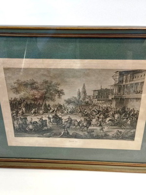 Tournoi Turc Αυθεντική γκραβούρα-χαρακτικό 1782 σε κορνίζα