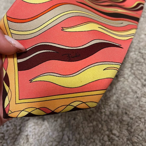 Emilio Pucci men's silk tie like new, multicolor