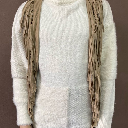 Vest with fringes like new, size S