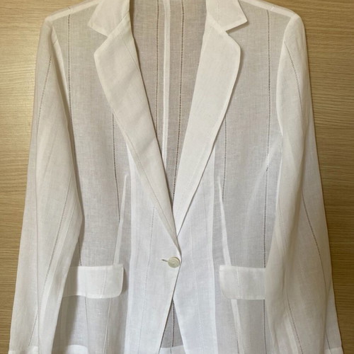 Linen jacket used, white, size S