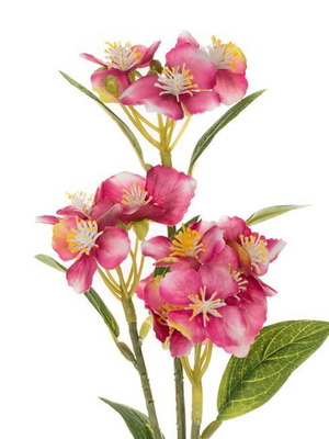 Set of 3 Decorative Pink Flowers 34cm