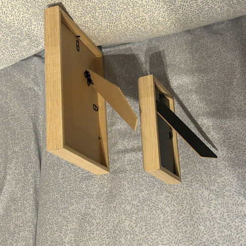 Wooden frames new, wall or table mount, set of two