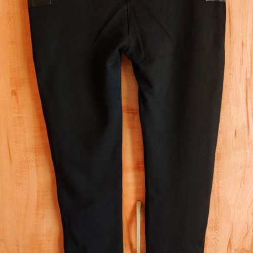 Black leggings medium with silver zippers and faux leather details like new