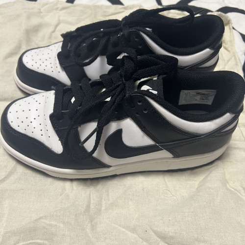 Nike Dunk Low sneakers, size 38.5, black and white