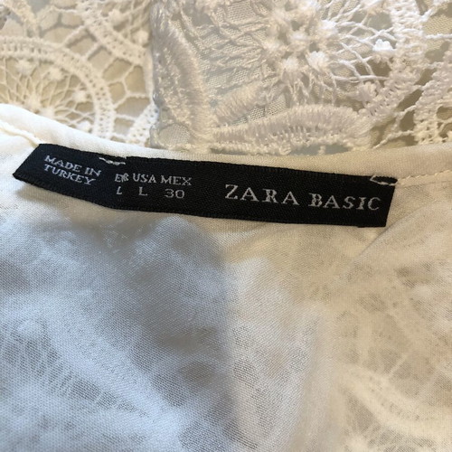 Zara lace blouse Large like new, off-white