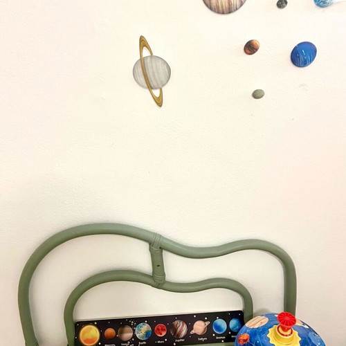 Solar System Set like new with puzzle, spinning top, and 3D stickers