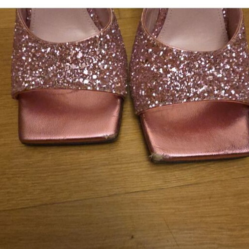 The Attico Devon mules glitter, like new, size 38, pink