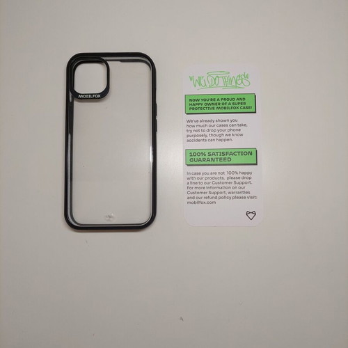 Mobilfox case for iPhone 13 new with transparent back and black frame