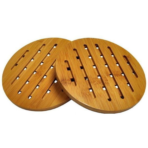 Bamboo Sidirela Fireplace Trivet new, wooden kitchenware hot pad
