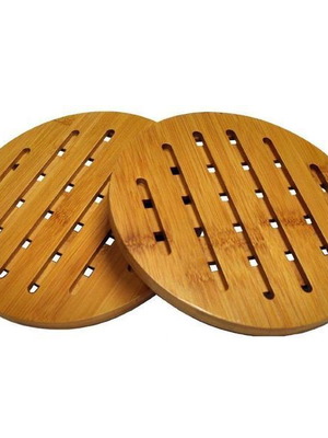 Bamboo Sidirela Fireplace Trivet new, wooden kitchenware hot pad