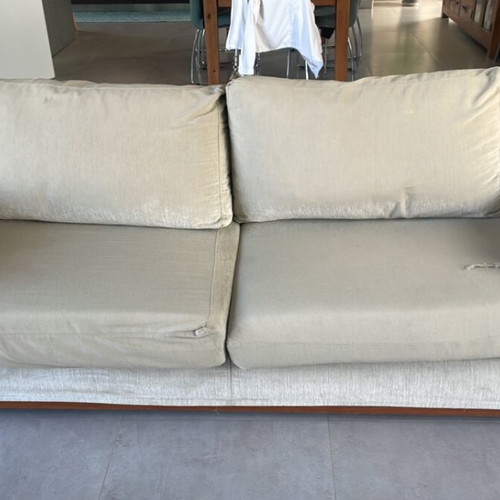 3-seater sofa used with wear on arms and cushions