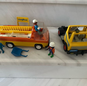 playmobil geobra φορτηγά και εργάτες