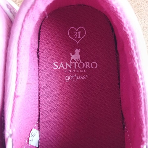 Santoro Gorjuss slip-on kids shoes size 31 new pink white