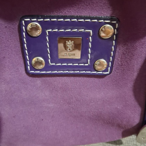 KEM Suede Shoulder Bag like new, rare purple statement piece