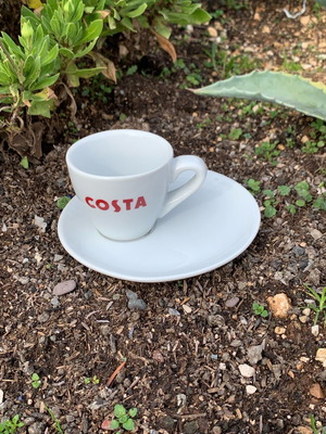 Costa Coffee set of 24 small cups and saucers new