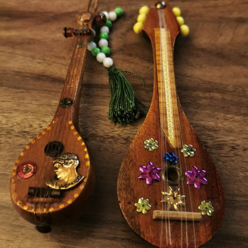 Miniature decorative bouzoukia set of 2 refurbished