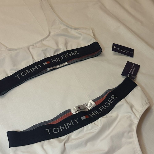 Tommy Hilfiger women's swimsuit set white size L new