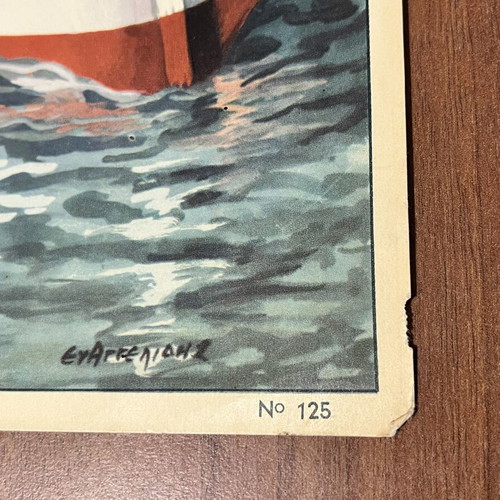 Chromolithograph Rekou used, 32x42 cm