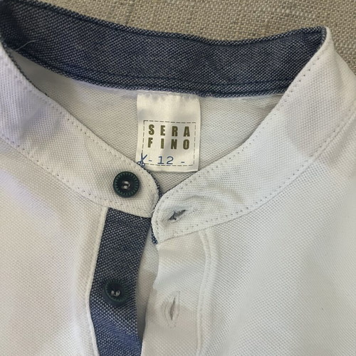 White short-sleeve shirt for boys 10-12 years