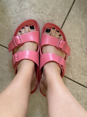 Birkenstock πέδιλα σαν καινούργιο, καρπουζί χρώμα, μέγεθος 39