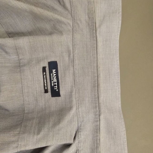 Manetti dress shirt XL 44 comfort fit white-gray like new
