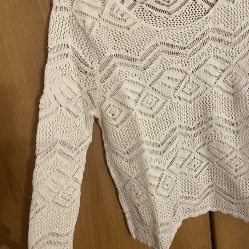 H&M Crochet Blouse new, white, size L