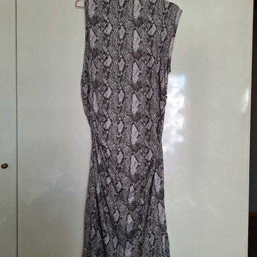Snake print dress H&M like new, gray and beige, size XL
