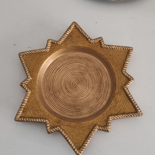 Christmas decorative plate used with gold glitter