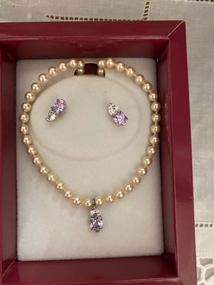 Σετ μαργαριτάρια καινούργιο, άσπρο