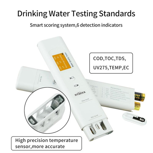 6-in-1 Digital Water Quality Tester new, professional drinking water analyzer