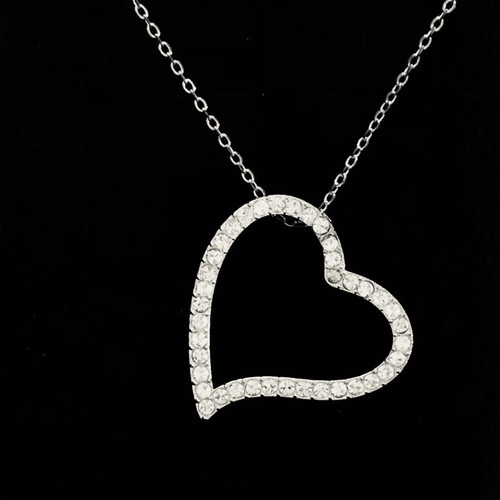 Swarovski heart-shaped pendant used with chain