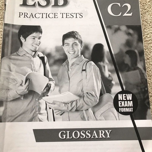 ESB Practice Tests C2 Glossary book used, Greek language